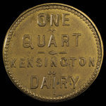 Canada, Kensington Dairy, 1 pinte de lait <br /> 1895