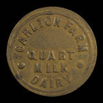 Canada, Carlton Farm Dairy, 1/2 pinte de lait <br /> 1895