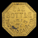 Canada, Toronto Dairy Co., 1 bouteille de lait <br /> 1895