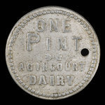 Canada, Agincourt Dairy, 1 chopine de lait <br /> 1895