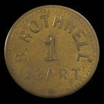 Canada, B. Rothwell, 1 pinte de lait <br /> 1893