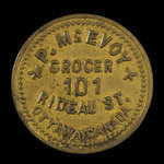 Canada, P. McEvoy, 5 cents <br /> 1892
