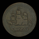 Canada, inconnu, 1/2 penny <br /> 1838