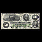 Canada, Eastern Townships Bank, 50 dollars <br /> 1 juillet 1874