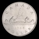Canada, Élisabeth II, 1 dollar <br /> 1968