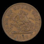 Canada, Bank of Upper Canada (York), 1 penny : 1850