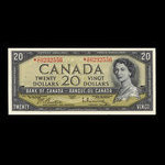 Canada, Banque du Canada, 20 dollars <br /> 1954