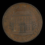 Canada, Banque de Montréal, 1/2 penny : 1844