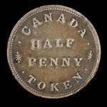 Canada, inconnu, 1/2 penny <br /> 1831