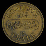 Canada, Jerry McDonald, 5 cents <br /> 1895