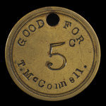 Canada, Thos. McConnell, 5 cents <br /> 1920
