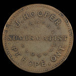 Canada, J. Hooper, aucune dénomination <br /> 1895