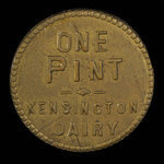 Canada, Kensington Dairy, 1 chopine de lait <br /> 1895