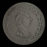 Canada, inconnu, 1 penny <br /> 1812