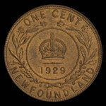 Canada, Georges V, 1 cent : 1929