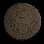 Canada, Dexter Chapin, 1 sou <br /> 1838