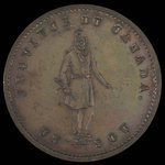 Canada, Banque de Québec, 1/2 penny : 1852