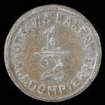 Canada, A.J. Dompierre, 1/2 pain <br /> 1885