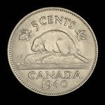 Canada, Georges VI, 5 cents : 1940