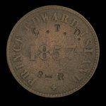 Canada, George Davies, 1/2 penny <br /> 1857