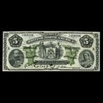 Canada, Bank of British North America, 5 dollars <br /> 28 mai 1886