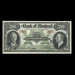 Canada, Banque de Montréal, 20 dollars <br /> 2 janvier 1931