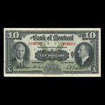 Canada, Banque de Montréal, 10 dollars <br /> 2 janvier 1935