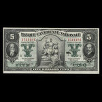 Canada, Banque Canadienne Nationale, 5 dollars <br /> 1 février 1929