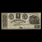 Canada, Commercial Bank of Fort Erie, 5 dollars <br /> 20 juillet 1836
