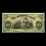 Canada, Dominion Bank, 10 dollars <br /> 3 janvier 1910