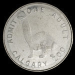 Canada, Calgary Zoo, 1 admission, adulte <br /> 1969
