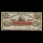 Canada, Commercial Bank of Newfoundland, 5 livres(anglaise) <br /> 1 janvier 1874