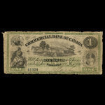 Canada, Commercial Bank of Canada, 1 dollar <br /> 2 janvier 1860