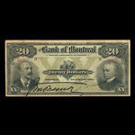 Canada, Banque de Montréal, 20 dollars <br /> 2 janvier 1904