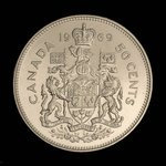 Canada, Élisabeth II, 50 cents <br /> 1969