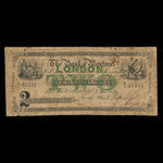 Canada, Banque de Montréal, 2 dollars <br /> 1 mars 1852