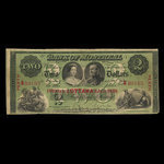 Canada, Banque de Montréal, 2 dollars <br /> 3 janvier 1859