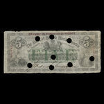 Canada, Bank of British North America, 5 dollars <br /> 1 juillet 1871