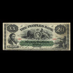 Canada, People's Bank of Halifax, 20 dollars <br /> 1 novembre 1898
