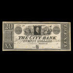 Canada, Banque de la Cité, 20 dollars <br /> 1850