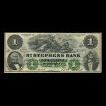 Canada, St. Stephen's Bank, 1 dollar <br /> 1 février 1886