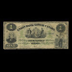 Canada, Union Bank of Lower Canada, 1 dollar <br /> 1 mars 1866