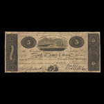 Canada, Bank of Upper Canada (York), 5 dollars <br /> 9 janvier 1830