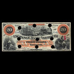 Canada, Exchange Bank of Yarmouth, 20 dollars <br /> 1 juillet 1902