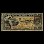 Canada, Canadian Bank of Commerce, 5 dollars <br /> 2 janvier 1892