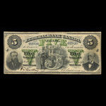 Canada, Federal Bank of Canada, 5 dollars <br /> 1 juillet 1874