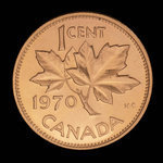 Canada, Élisabeth II, 1 cent <br /> 1970