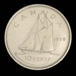 Canada, Élisabeth II, 10 cents <br /> 1970