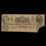 Canada, Bank of Prince Edward Island, 5 livres(anglaise) <br /> 15 août 1856