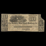 Canada, Farmer's Joint Stock Banking Co., 10 dollars <br /> décembre 1830